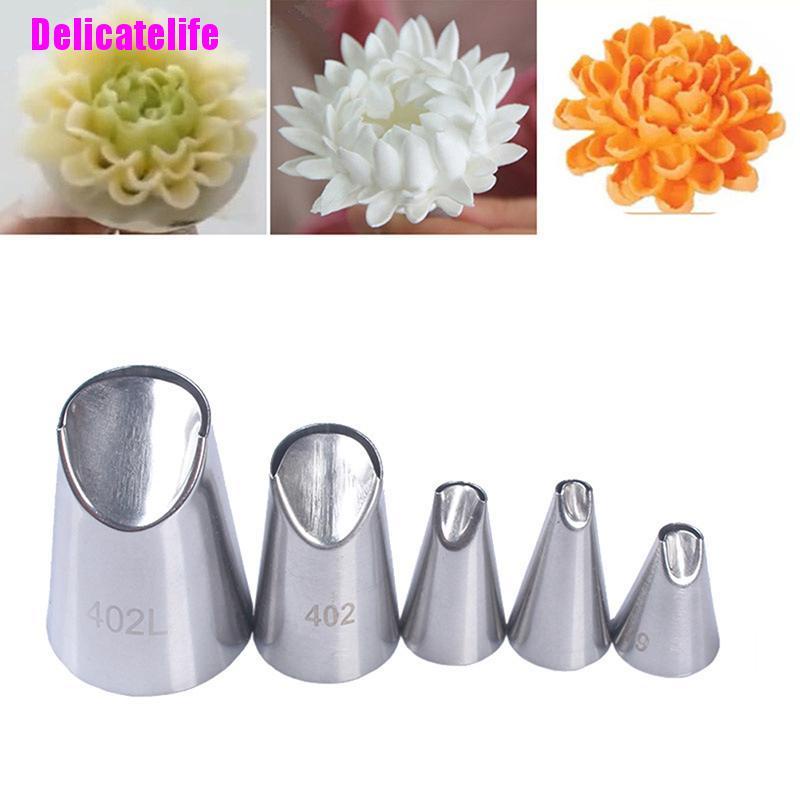 Bộ 5 Đuôi Bắt Bông Kem Bằng Thép Không Gỉ