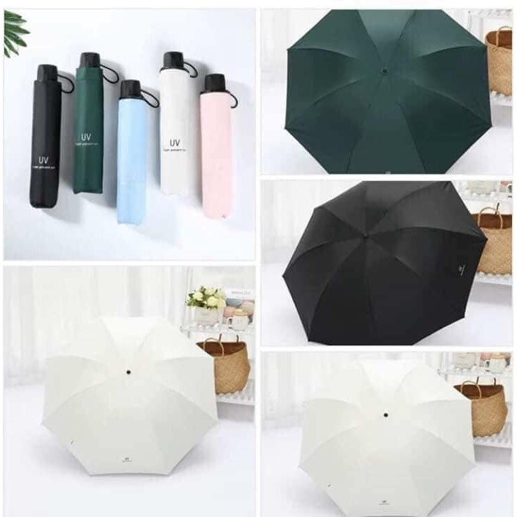 Ô Dù 2 Lớp Che Nắng Mưa, Chống Tia UV 8 Nan Cao Cấp Nhật Bản