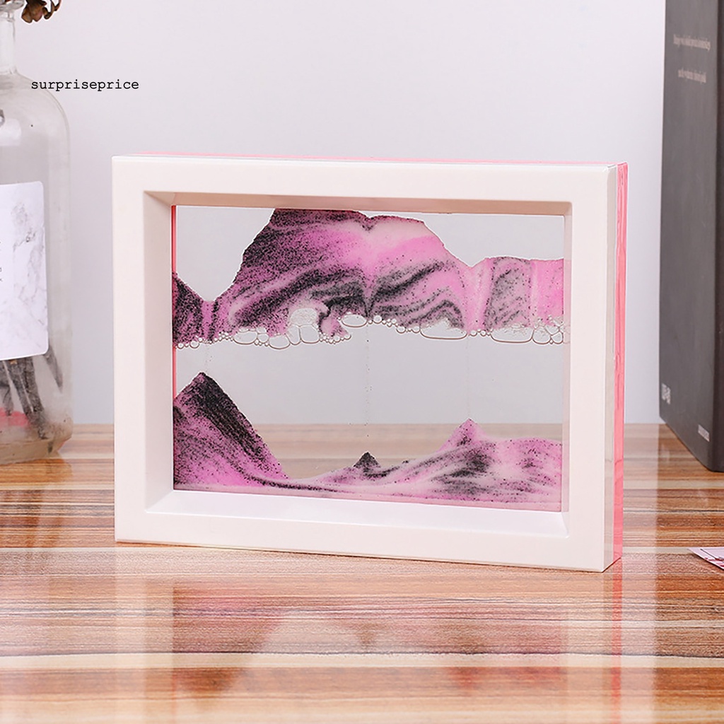 【H】 Bức Tranh Phong Cảnh Cát Chảy Bằng Kính Tự Nhiên 3D Bản Rộng Cho Khách Sạn