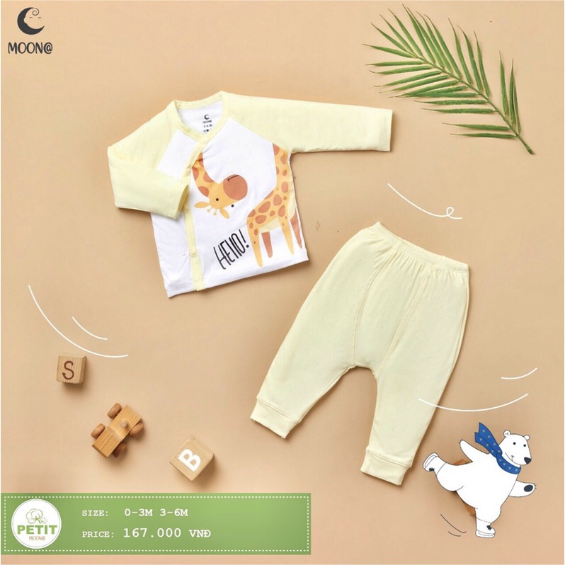 Bộ Moon dài Petit mẫu hoạ tiết mới