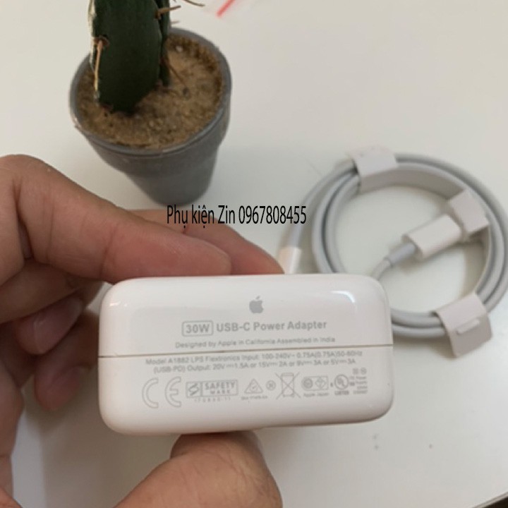 Sạc Nhanh 30W Apple iPhone | iPad | Macbook 30W Type C Chuẩn PD Hàng Bóc Máy New 98 -99%