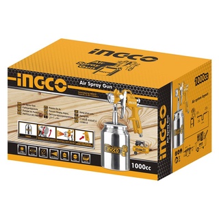 Dụng cụ phun sơn bình trên 1L INGCO ASG3101, đầu phun 1.5mm, sơn cửa, khung sắt, đồ gỗ, bề mặt kim loại