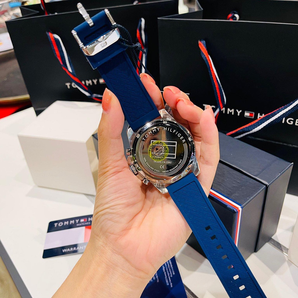 ĐỒNG HỒ NAM TOMMY HILFIGER BLUE SILICONE STRAP BLUE DIAL