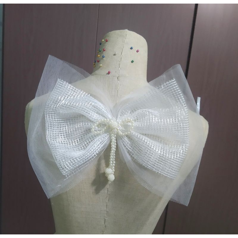 nơ bản to cài tóc