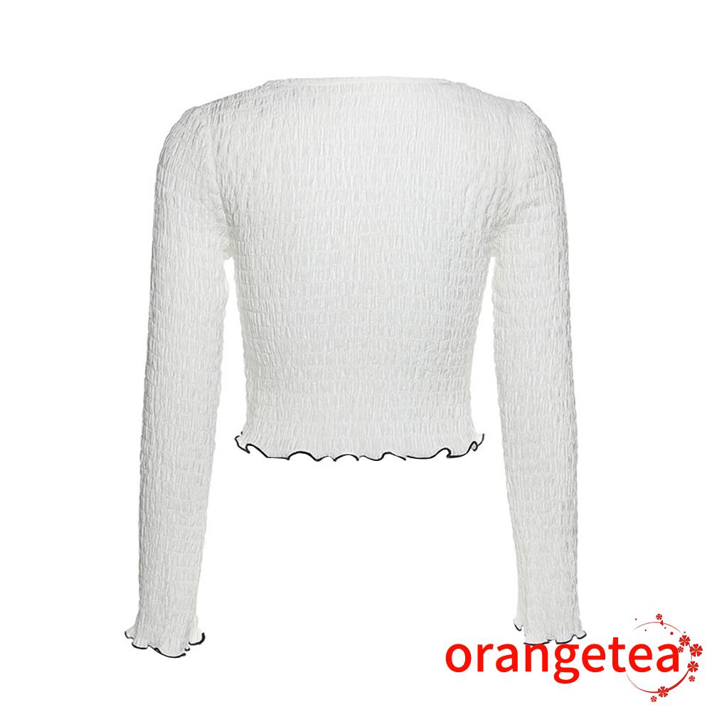 Áo thun cardigan dài tay màu trơn thời trang nữ thanh lịch