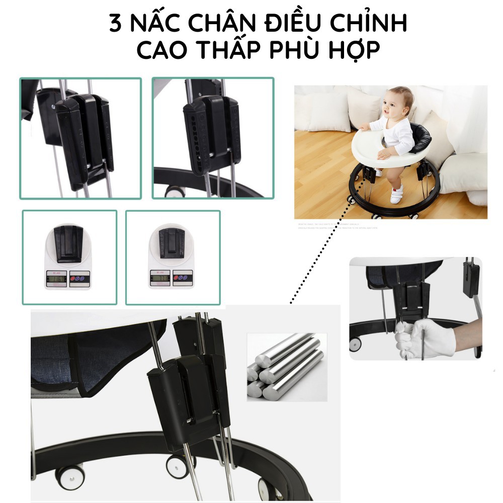 Xe tập đi cho bé Tomorrow Sky chính hãng ngăn chân đi vòng kiềng chữ O chống lật trẻ từ 6-18 tháng