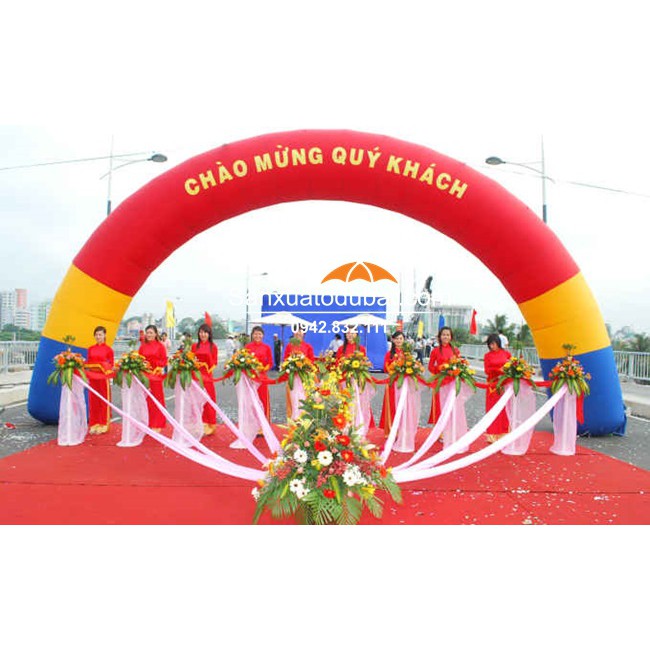 Cổng hơi sự kiện Ý Tưởng Việt - ĐK 6m vải dù
