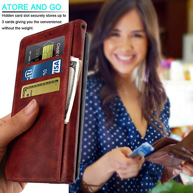 Bao da điện thoại kiểu ví thẻ sang trọng cho Huawei Nova 2i Mate 10 30 Y6S Y9S 7 SE P40 honor 30 Pro Plus Lite