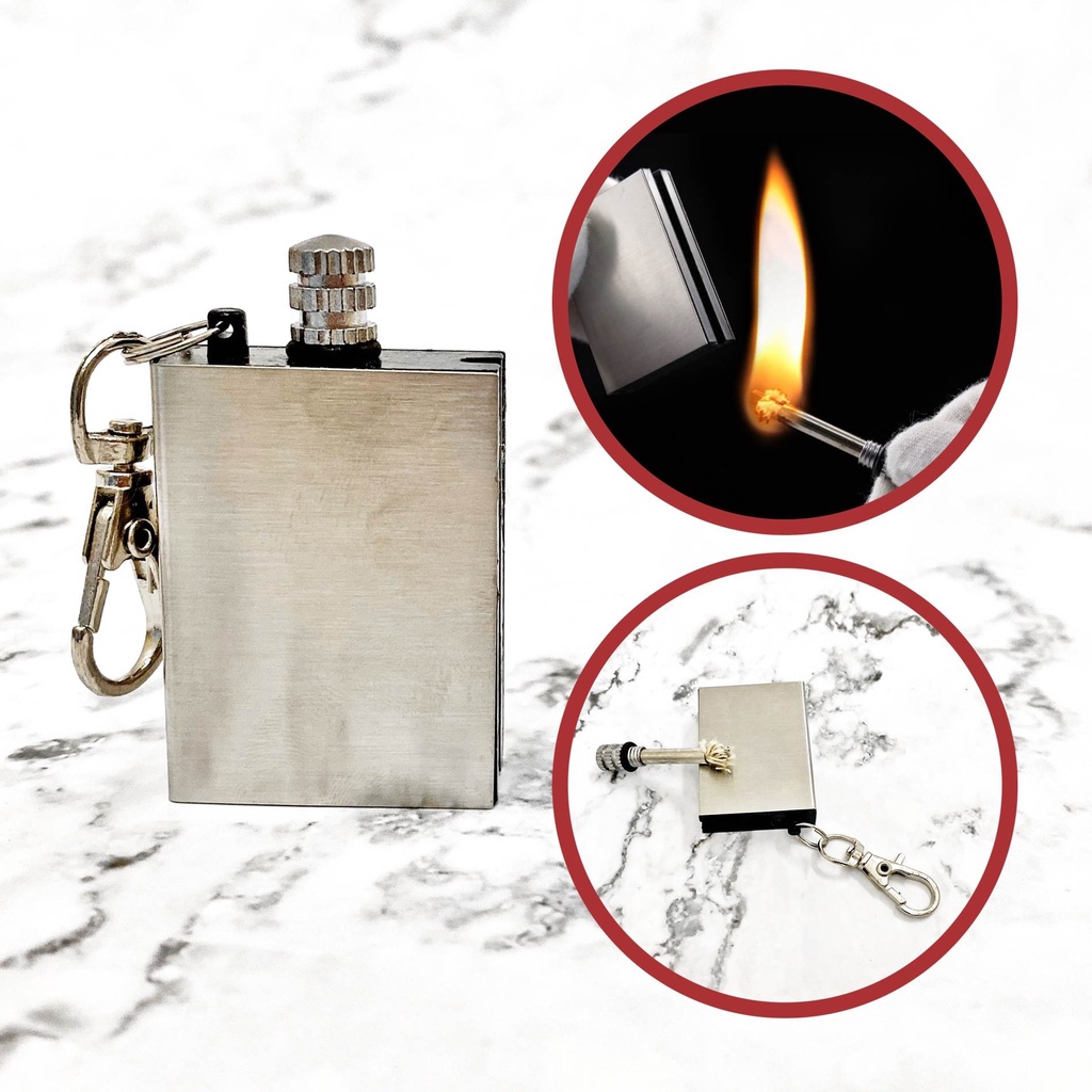 Dụng cụ đánh lửa móc khóa sinh tồn đẹp tiện lợi cho du lịch dã ngoại BL02