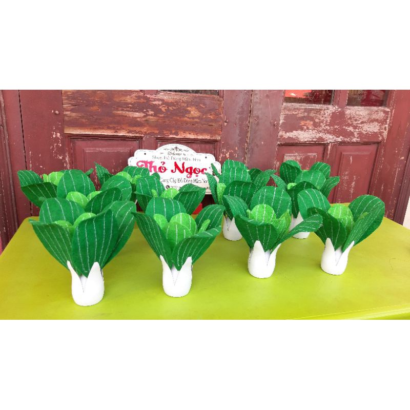 Rau cải chíp- Đồ dùng mầm non đồ chơi vải nỉ- Đồ dùng mầm non