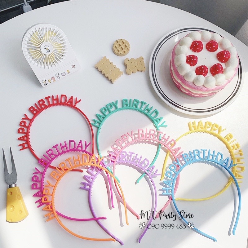 CÀI TÓC NHỰA CHỮ HAPPY BIRTHDAY