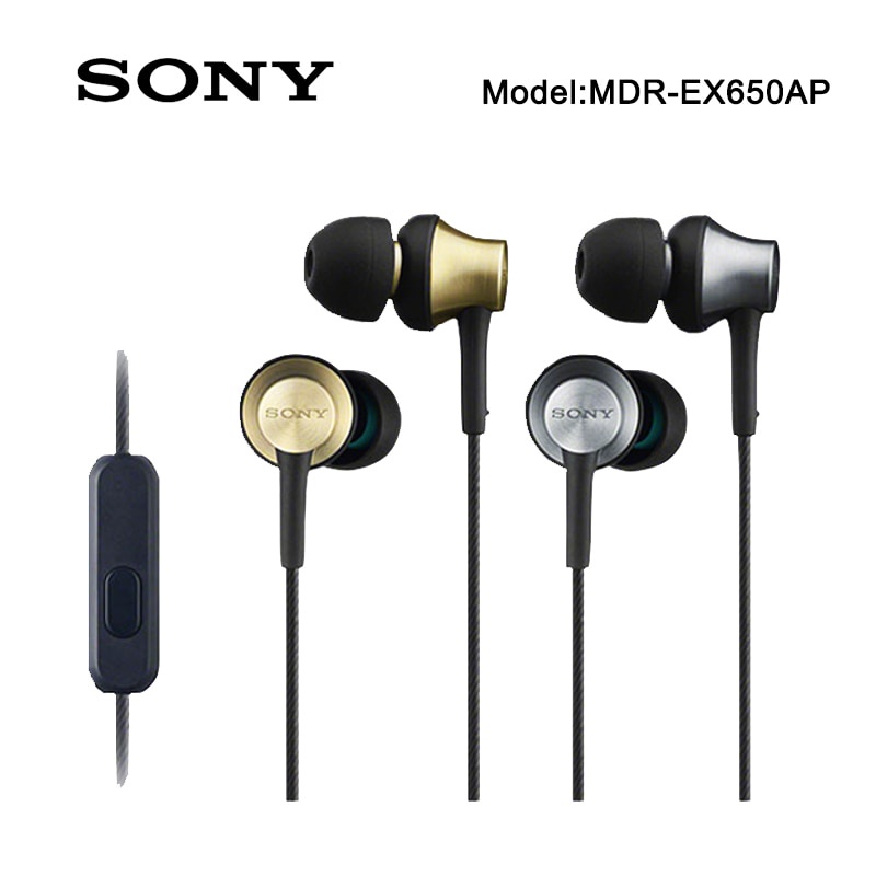 SONY Tai nghe nhét tai bằng kim loại kèm Mic cho XPERIA 1 10 Plus XZ1 XZ2 XZ3 Premium X XA1 XA2 XZ xiaomi huawei