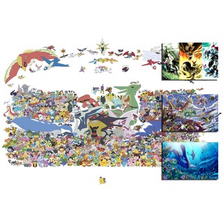 ❤Quà tặng câu đố tùy chỉnh❤Pokemon Pokemon Pokemon Pikachu Anime 500 / 1000 / 1500 Miếng Xếp Hình Bằng Gỗ Người Lớn