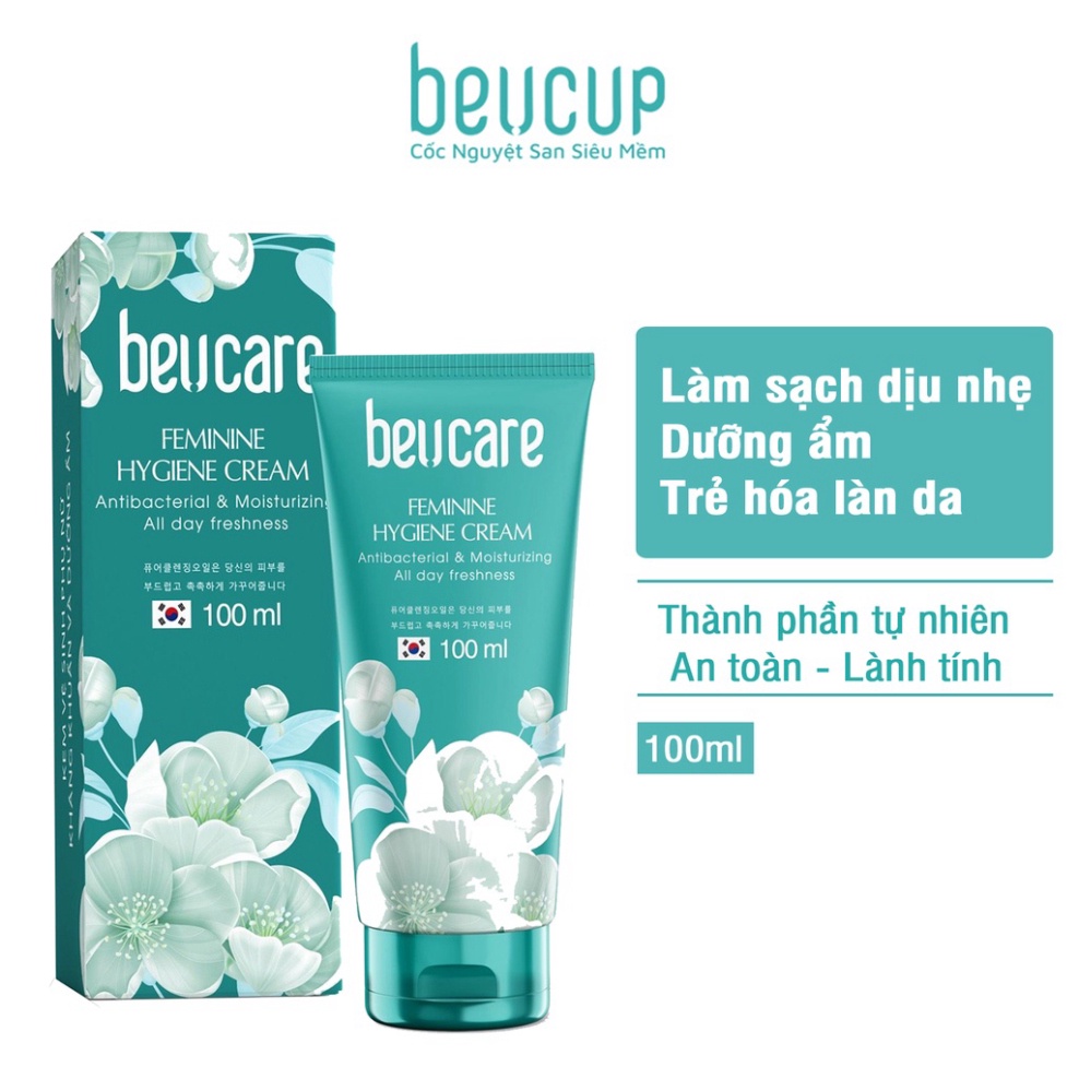 Dung dịch vệ sinh phụ nữ BEUCARE kháng khuẩn, dưỡng ẩm và trẻ hóa da và vệ sinh cốc nguyệt san 100ml MD-DD02