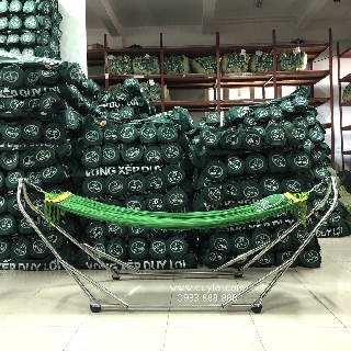 Bộ võng xếp Duy Lợi inox - CỠ LỚN ( Qùa tặng 10 móc áo)