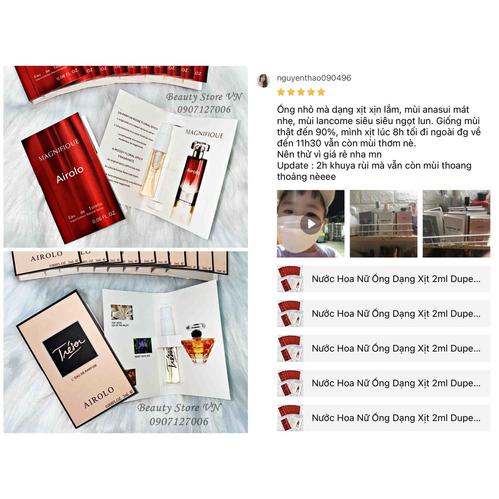 [ĐỌC MÔ TẢ] Nước Hoa Nữ Mùi Tương Tự Các Brand Cao Cấp 2ml
