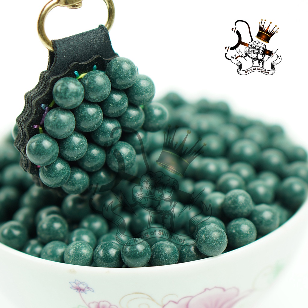 [Ưu Đãi] Bi đất sét cho ná cao su màu xanh ngọc ngẫu nhiên 8-9mm, Sản phẩm trộn bột sắt, hít nam châm tốt
