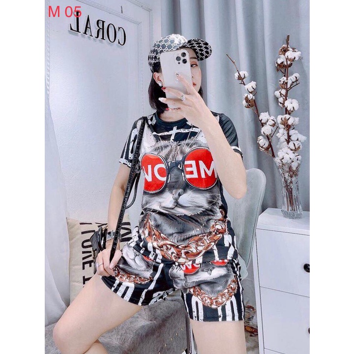 Bộ Ngủ Thun Lạnh 3D co dãn 4 chiều. Cao Cấp Họa Tiết Hoạt Hình Dễ Thương.
