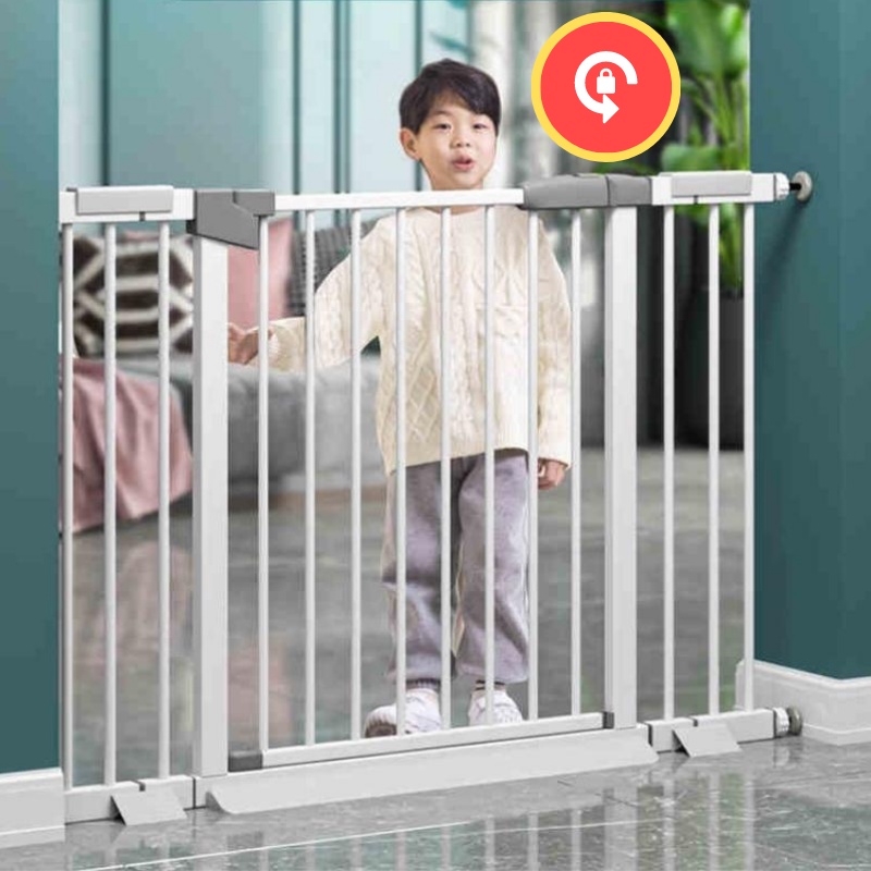 Thanh chắn cửa, cầu thang, nhà bếp, có khóa tự động dành cho bé, thanh dày, lắp đặt không cần khoan