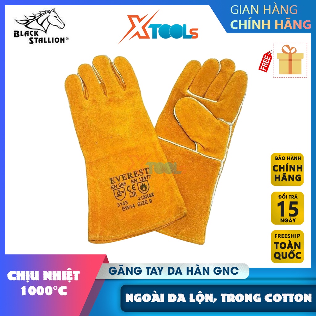 Găng tay da hàn GNC thấm hút mồ hôi chống cháy chịu nhiệt chống cắt độ bền cao bao tay hàn cắt - cơ khí [XSAFE] [XTOOLs]