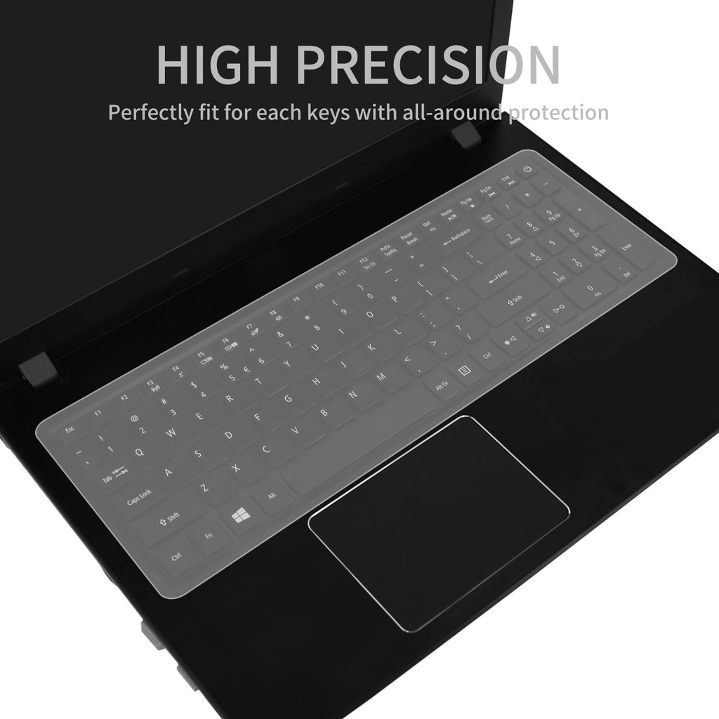 Vỏ bảo vệ bàn phím silicon siêu mỏng chống thấm nước cho máy tính xách tay Notebook 13-17inch