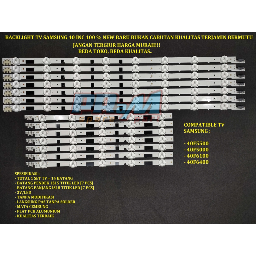 Đèn Nền 40 Inch 40F6100 40F6100 40F5500 40F5000 40F6100 40F6400 Cho Tv SAMSUNG
