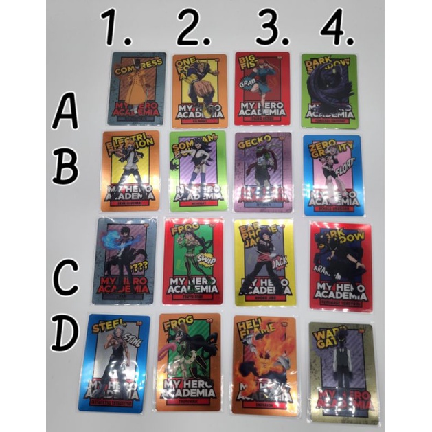Thẻ bài bo góc chủ đề My hero academia, MHA số 02, Bandai