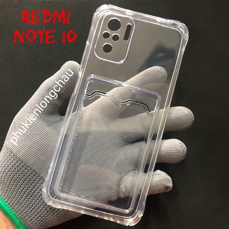 Ốp Lưng Xiaomi Redmi Note 10 4G / Note 10s 4G/Poco M5s Trong Chống Sốc Gù Bảo Vệ Camera Kèm Ngăn Đựng Thẻ Card, Hình Ảnh
