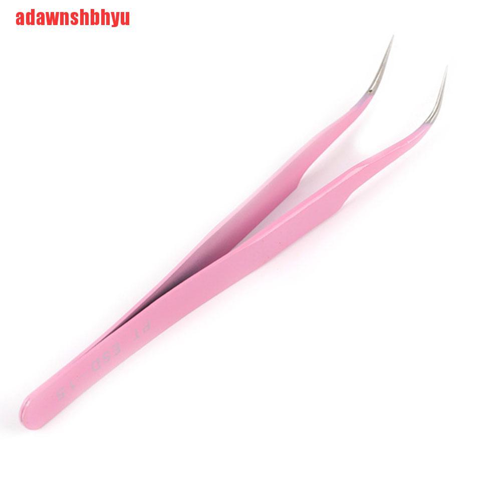 Bộ 2 Nhíp Uốn Cong Nối Mi Bằng Thép Màu Hồng