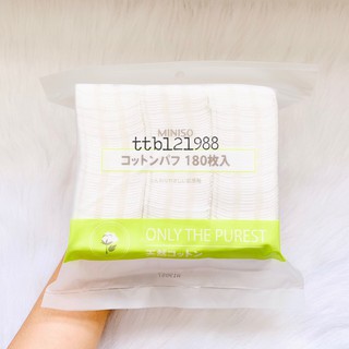 Bông tẩy trang Miniso 180 miếng Nhật Bản chính hãng | BigBuy360 - bigbuy360.vn