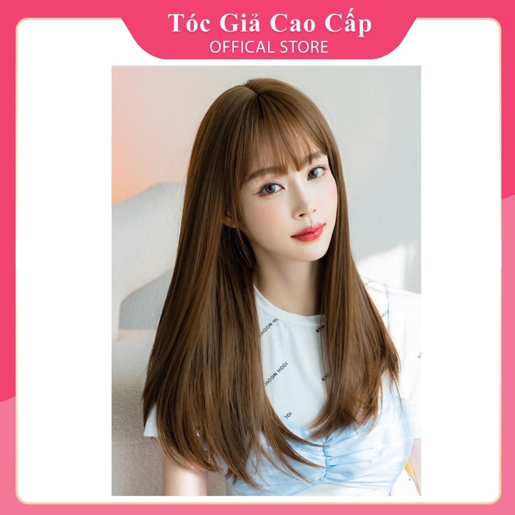 Tóc giả nguyên đầu nữ đẹp cúp layer lửng , hót trend, mã 2285, tặng lưới trùm wig