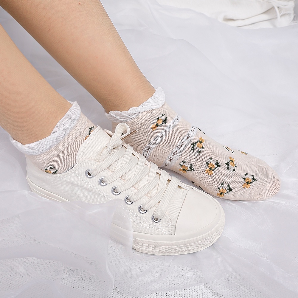 1 Đôi Tất Chân Ngắn In Hình Gấu Dễ Thương