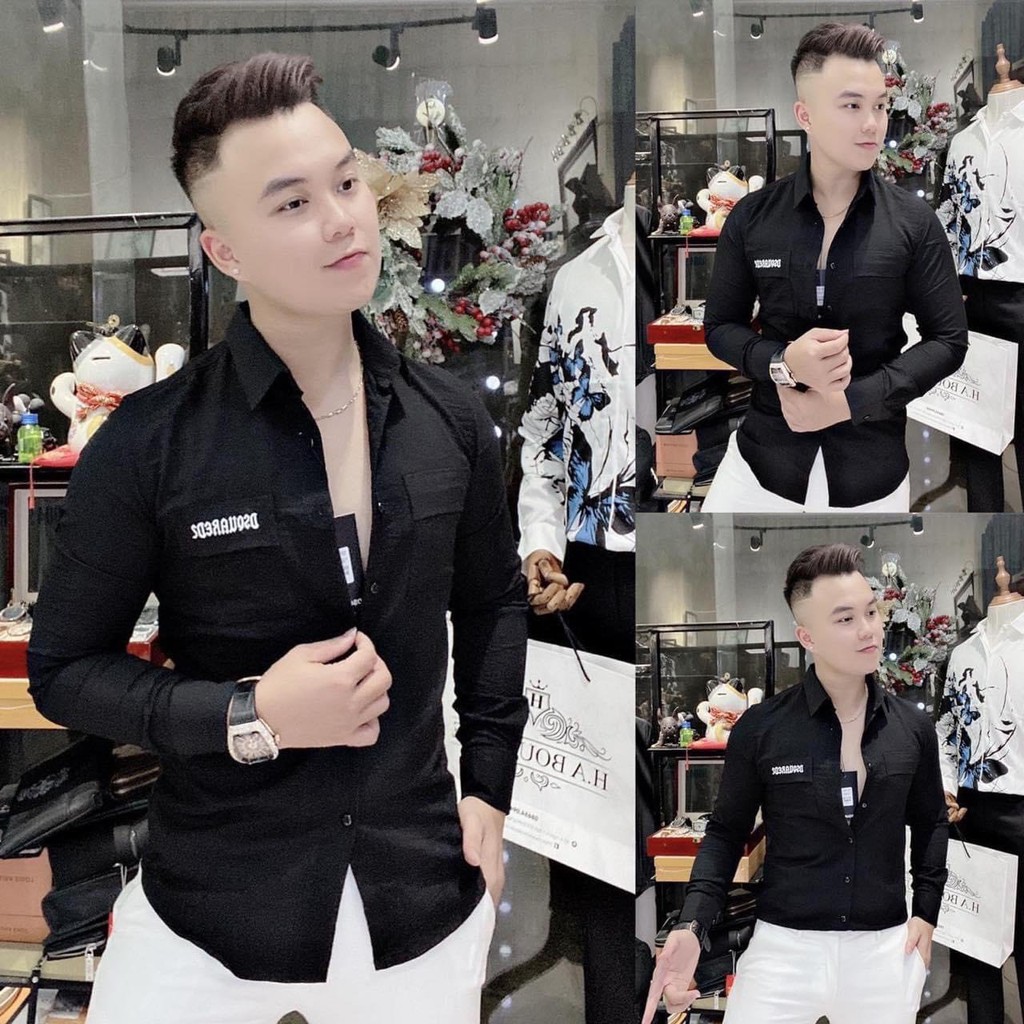 Áo sơ mi đơn giản có túi ngực bao sang bao chảnh hot top hiện nay GKM