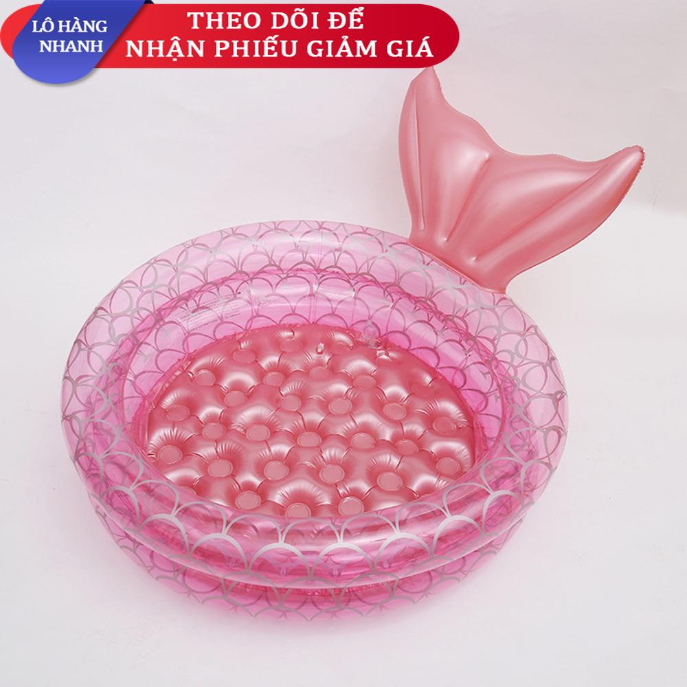 ☾Bể bơi nàng tiên cá bơm hơi bằng nhựa PVC dày Xiaoluins cho trẻ sơ sinh Bể bơi bể bóng đại dương