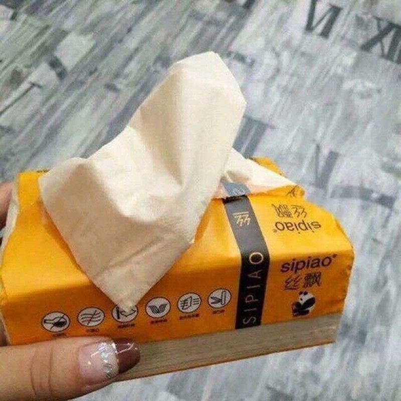 Giấy Ăn Gấu Trúc Sipiao 1 gói 300 tờ 1 tờ 3 lớp