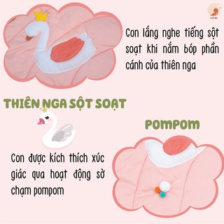 Thảm chơi cho bé ⚡HÀNG CAO CẤP ⚡giúp phát triển giác quan chủ đề Công chúa thỏ, đồ chơi bé sơ sinh Pupei