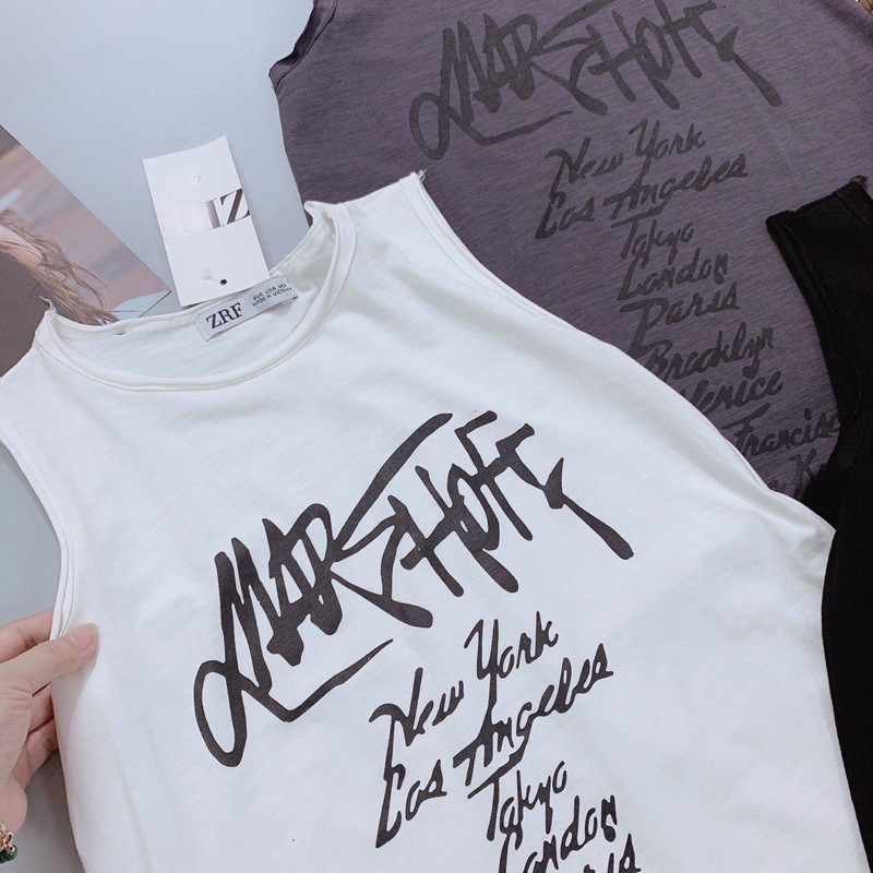 [Mã FAMAYWA giảm 10K đơn 50K] ÁO BA LỖ NỮ RÁCH IN CHỮ | BigBuy360 - bigbuy360.vn