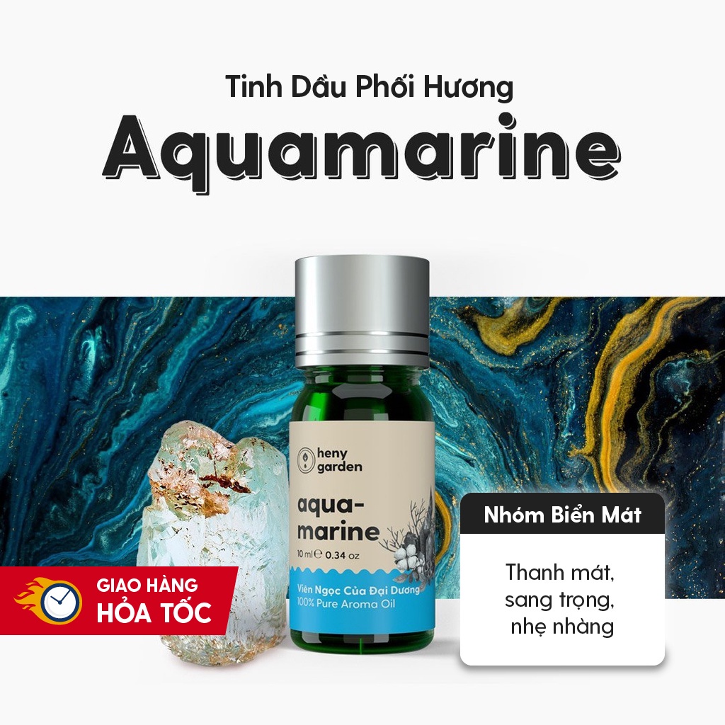 ▼Tinh Dầu Phối Hương Aquamarine (Biển Gió Mát) Làm Nến Thơm, Xông Thơm Phòng HENY GARDEN
