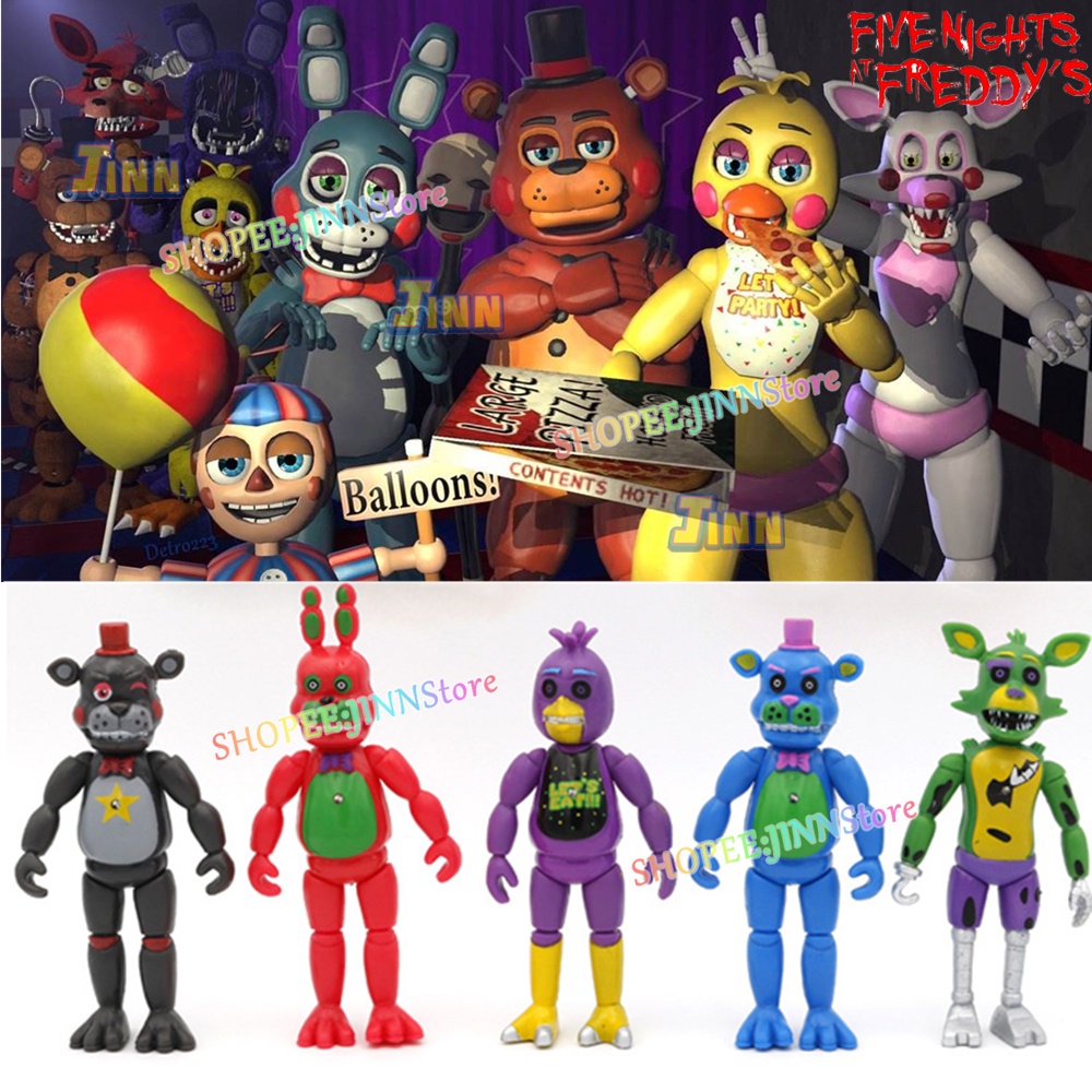 JINN Five Nights At Freddy's đồ chơi hình / FNAF Bear Bonnie búp bê Hành động Bức tượng nhỏ Bộ sưu tập Mô hình Fazbear Bộ đồ chơi PVC