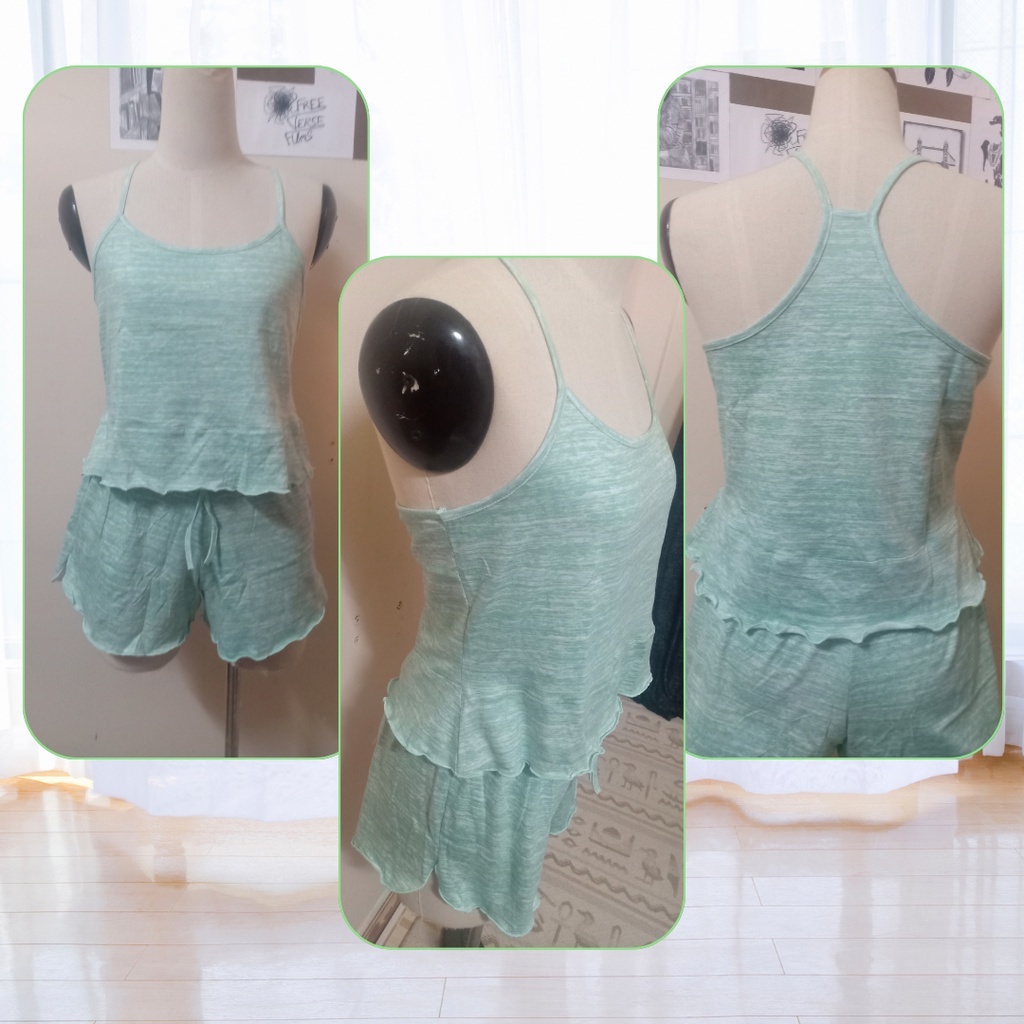 Set ngủ yếm chất liệu thun cotton 100% B12