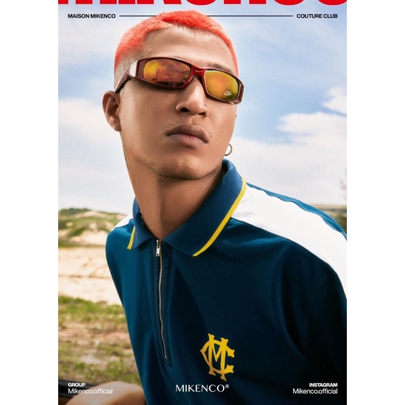 Áo  thun unisex ngắn tay MIKENCO ZIP POLO