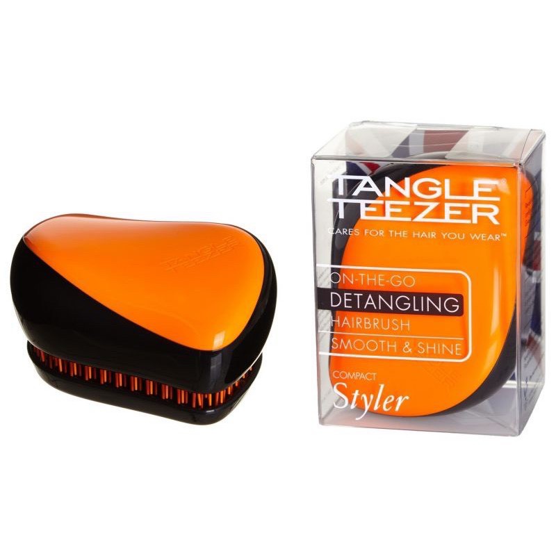 Lược Chống Rối Tangle Teezer Compact Styler Detangling Hairbrush ORANGE FLARE (chính hãng)
