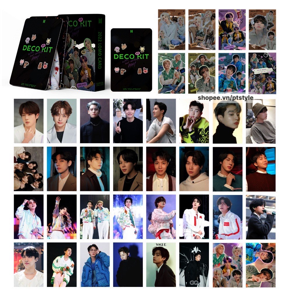 Set 55 ảnh BTS Lomo BTS Deco Kit 2022 hàng chất lượng