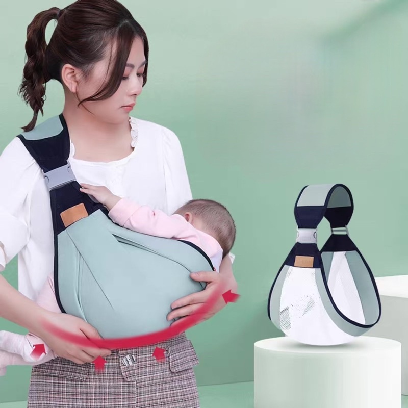 Địu trẻ em sơ sinh thiết kế vải lưới mềm mát gọn nhẹ