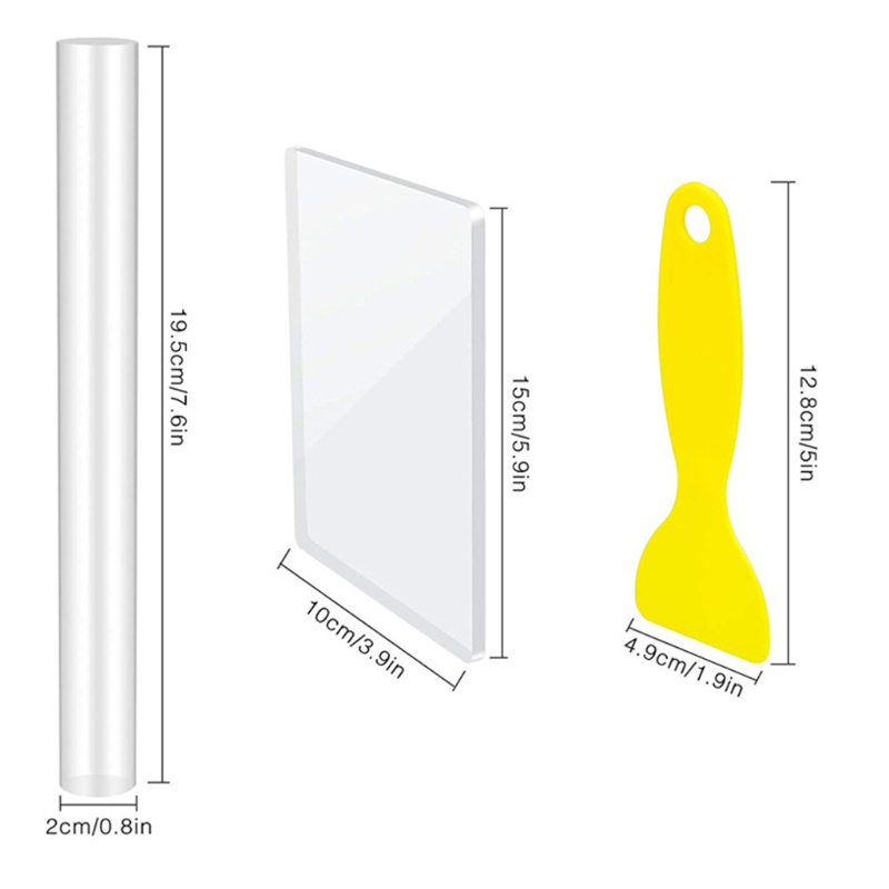 Bộ 7 Dụng Cụ Lăn Cắt Tấm Acrylic Bằng Thép Không Gỉ DIY