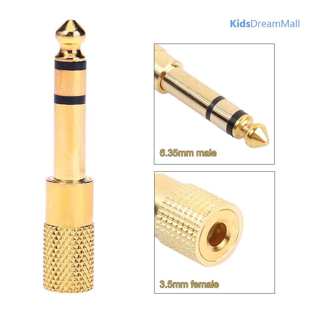 Đầu Nối Âm Thanh Chuyển Đổi Giắc Cắm 6.35mm 1 / 4 inch Sang Ổ Cắm 3.5mm 1 / 8 inch Chuyên Dụng
