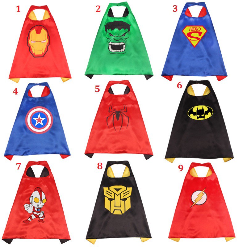 Bộ Áo Choàng Siêu Nhân,Áo Choàng Siêu Anh Hùng Avengers Người nhện,Captain America,Người sắt,Batman