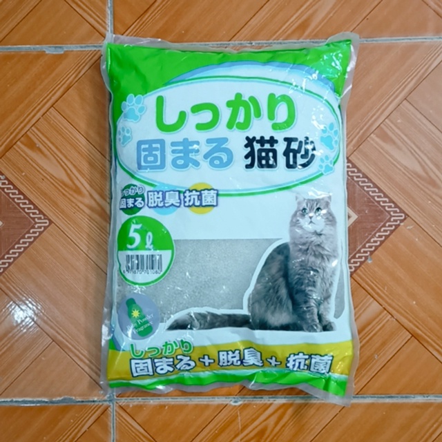 Cát vệ sinh cho mèo Cát nhật trắng 5L siêu vón 3 mùi hương