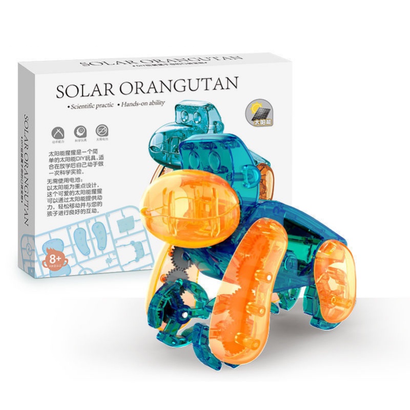 Ốc sên, xe, khỉ chạy bằng năng lượng mặt trời, đồ chơi lắp ráp cực hot B4KIDS - K03