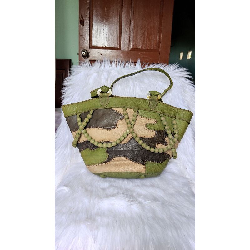 Túi xách tay da ghép thủ công